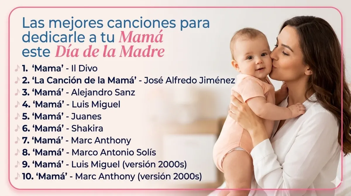 Las mejores canciones para dedicarle a tu Mamá este Día de la Madre